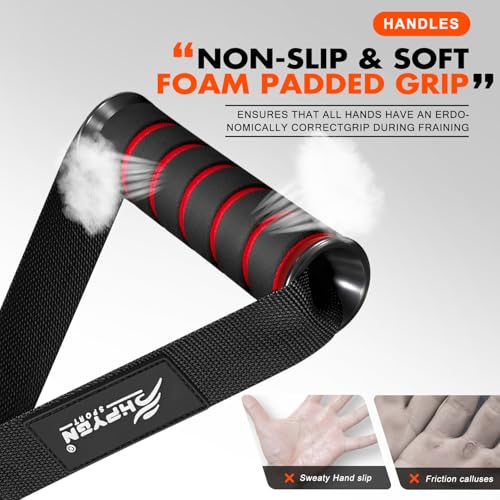 HPYGN Exercise Handle, Replacement Fitness Equipment for Pilates, Yoga, Strength Trainer, Pull Down Home Gym Red, Grey, Blue Working Out Handle - color: 1-Red Handles