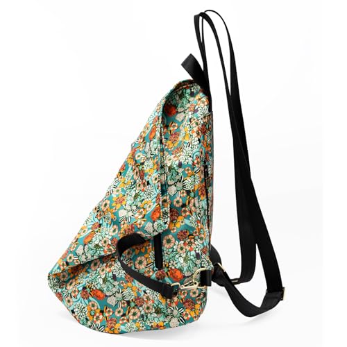 Black Butterfly Boho Backpack Purse for Women, Lightweight Fabric Daypack with Top Handle for Travel & Casual Daily Use - color: 53-multicolor