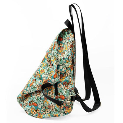 Black Butterfly Boho Backpack Purse for Women, Lightweight Fabric Daypack with Top Handle for Travel & Casual Daily Use - color: 53-multicolor