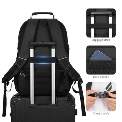 YAMTION Men Laptop Backpack 18.4in with Shoe Compartment for Gym Camping,Large Carry On Travel Bag,Boys College Bookbag School Backpack for Women