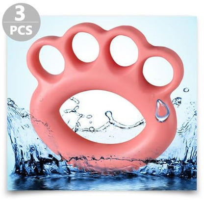 Luxshiny 3pcs Hand Grip Strengthener Rings Set Silicone Massage Surface, Finger Trainers for Hand Rehabilitation and Strength Training, 10lb Pink, 20lb Mint Green, 30lb Orange for Musicians
