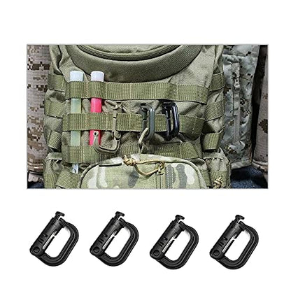 Upgraded Tactical Drawstring Molle Water Bottle Holder Tactical Pouches - color: Black+Green