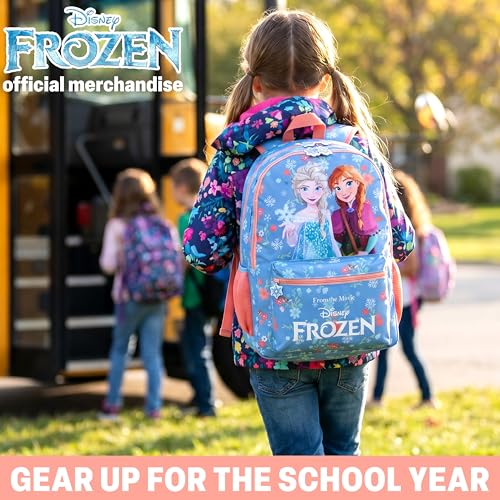 Get Trend Disney Frozen Kids Backpack for Girls, 18 inch Bookbag with Padded Straps Travel School Bag, Elsa Anna Girls Gifts (Multi Frozen) - color: Multi Frozen