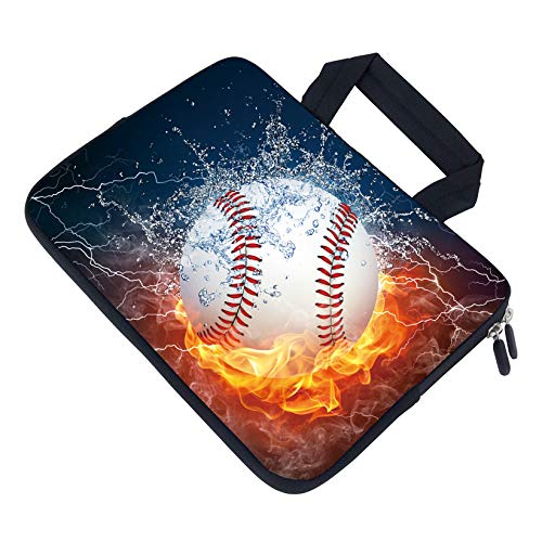 AMARY14 15 15.4 15.6 inch Laptop Handle Bag Computer Protect Case Pouch Holder Notebook Sleeve Neoprene Cover (baseball) - color: Baseball