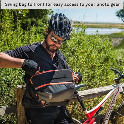 Think Tank MindShift PhotoCross 10 Sling Bag for Camera and Photo Accessories, 7.5 Liters (Carbon Grey)