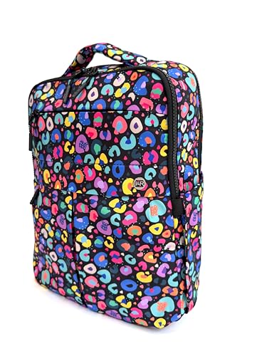 I&R The Iris Mini Backpack (#9013) Portable Lightweight and Durable Material - By Iris & Rainbow - color: Party Leopard
