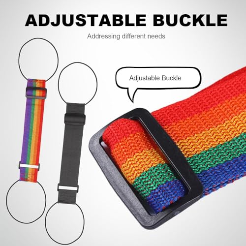 2 PCS Adjustable Luggage Connector Straps 2026 Elastic Travel Suitcase Add-A-Bag Fastening Belt, Multi-Use Strong Travel Luggage Connection Belt for Easy Travel (Black-2pc) - color: Black-2pc