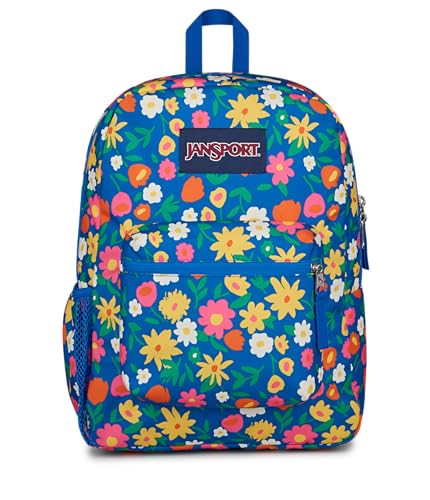 JanSport Cross Town Backpack - Simple Bag for Everyone with 1 Main Compartment, Front Utility Pocket - Premium Class Accessories - Flower Market - color: Flower Market