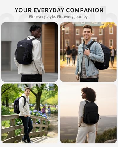 ECOHUB 15L Lightweight Casual Daypack, Packable Backpack for Daily Use, Hiking & Travel, Foldable Small Backpack with Stretch Mesh Pockets, Water-Resistant Nylon, Reflective Design - color: Black