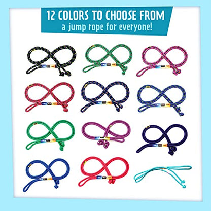 Just Jump It 8' Foot Single Jump Rope for Kids Women and Men - Active Outdoor Youth Fitness Excersing Equipment - Braided Nylon Gym Accessories - color: Raspberry
