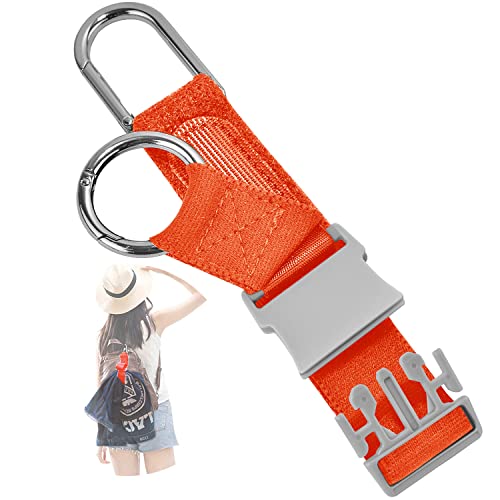 ZINZ Elastic Jacket Gripper Travel Strap with D-Ring Hooks and Buckle, Suitcase Straps Belts Travel Accessories, Makes Your Hands Free - color: Orange/Uk
