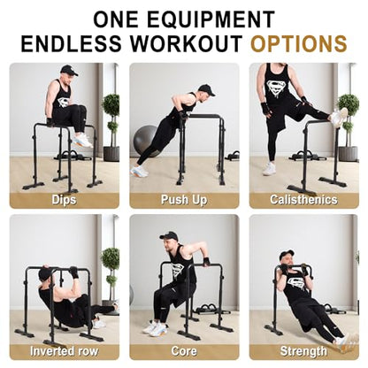 BARWING Dip Bars Dip Station with Adjustable Ultra-Stable Settings And Non-Slip Feet Dip Stand for Home Stabilizer Parallette Push Up Stand 2025 New Version