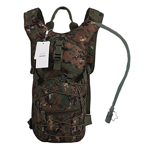 Hydration Backpack with 3L Water Bladder for Hiking and Climbing - color: Digital Camo