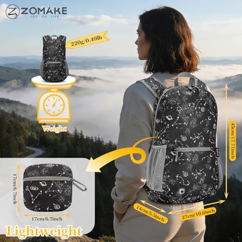 ZOMAKE Ultra Lightweight Hiking Backpack 20L, Packable Small Backpacks Water Resistant Daypack for Women Men(Star Print) - color: Star Print