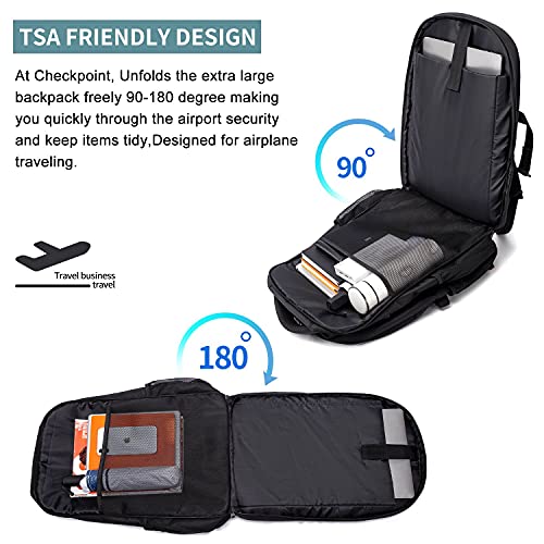 Lunch Bag Backpack, Insulated Cooler Lunch Box Backpack, Extra Large 17inch Travel Laptop Backpack 50L with USB Charging Port, Water Resistant Big work Backpack for Men Women , Grey - color: Grey
