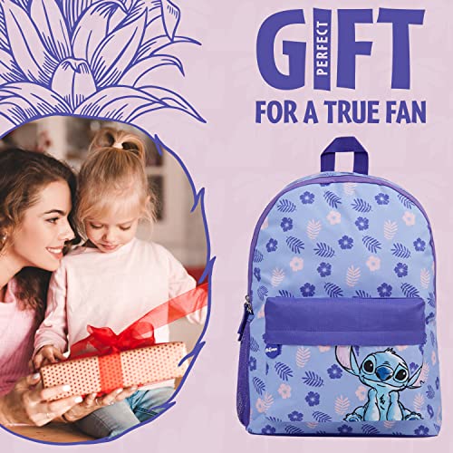 Disney Stitch Backpack for Girls Teens School Bag Kids Book Bag School Supplies Gifts (Purple) - color: Purple