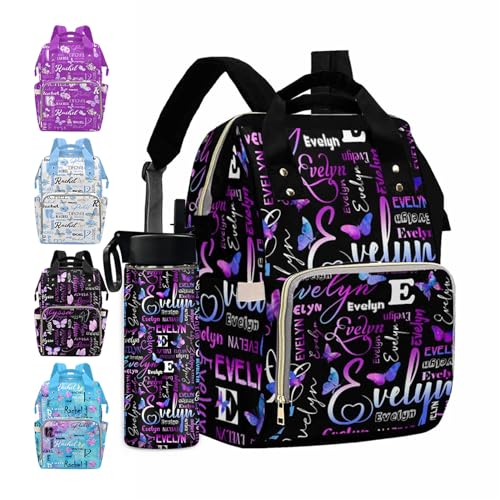 MyPupSocks Personalized Diaper Bag for Baby Girl, Custom Diaper Bag Mummy Nursing Baby Casual Travel Daypack Fashion Shoulder Bags for Travel Shopping Mom Girl Gifts - color: Color 16