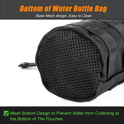 Upgraded Tactical Drawstring Molle Water Bottle Holder Tactical Pouches - color: NEW-2P Water Pouch