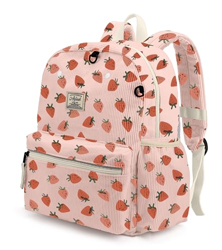 atgark Corduroy Toddler Backpack for Girls 2-5: Preschool Backpack for Girls - color: Berry Bloom Corduroy, style: Age 2-5 (13.3" H Fit A4 Folder)