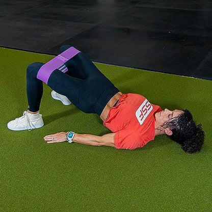 Serious Steel Fitness Hip and Glute Activation Band | Squat & Deadlift Warm-up Band for Hips and Glutes - color: Purple (Non-Slip - 15" Heavy)