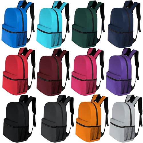 17" School Backpacks for Kids - Backpacks in Bulk for Elementary, Middle, and High School Students in Assorted Colors - color: Assort Colors 12