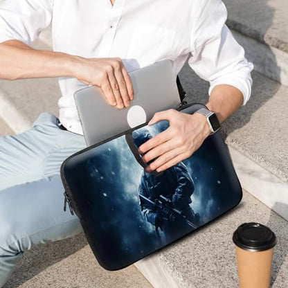 14 15 15.4 15.6 inch Laptop Handle Bag Computer Bag, Pouch Holder Notebook Sleeve Cover Soft Case Compatible for Dell,Lenovo,Toshiba HP, Asus Notebook-Handsome Sniper - color: Handsome Sniper