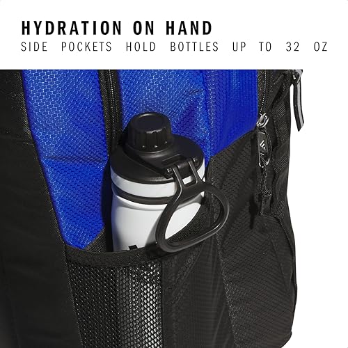 adidas Excel 7 School Backpack for Laptop, Gym and Travel, 34L, Team Royal Blue/Black/Silver Metallic/7.5, OSFA - color: Team Royal Blue/Black/Silver Metallic/7.5, size: One Size