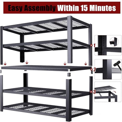 Heavy Duty Garage Shelving,5-Tier Storage Shelves(84" Hx24 Dx55 W),3050LBS Capacity Industrial Shelving Units and Storage,Adjustable Shelving Unit for Garage,Warehouse,Basement - size: 55x24x84