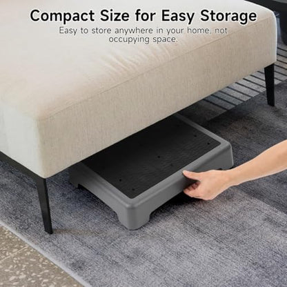 Senior Mobility Step Platform, Non-Slip Stool For Stairs, Cars, Beds, 440 Lbs Load Capacity, Portable Half-Step Riser For Elderly