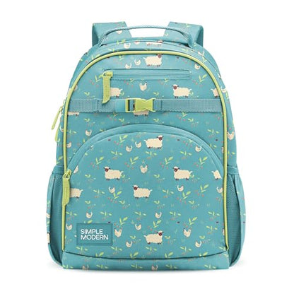 Simple Modern Large Kids Backpack for School Girls and Boys | Elementary Backpack for Teen | Fletcher Collection | Kids - 16" tall | Sheeps & Strawberries - color: -Sheeps & Strawberries, style: Kids Large