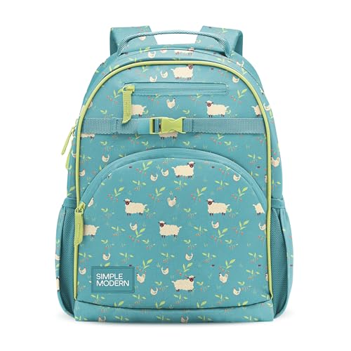 Simple Modern Large Kids Backpack for School Girls and Boys | Elementary Backpack for Teen | Fletcher Collection | Kids - 16" tall | Sheeps & Strawberries - color: -Sheeps & Strawberries, style: Kids Large