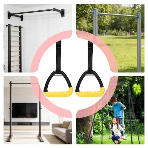 Workout Rings - with Adjustable Straps | Exercise Rings Adjustable Straps | for Fitness Strength Training Home Outdoor Garage Park School Adult Men - color: Style A