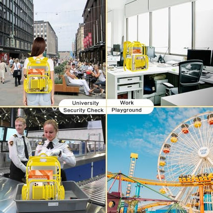 Clear Backpack Heavy Duty Large Transparent Backpack with Reinforced Bottom Multi-pockets for College, Travel, Workplace Security - Yellow - color: Yellow