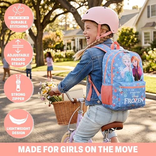 Get Trend Disney Frozen Kids Backpack for Girls, 18 inch Bookbag with Padded Straps Travel School Bag, Elsa Anna Girls Gifts (Multi Frozen) - color: Multi Frozen