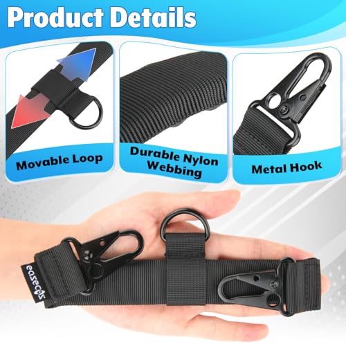 Tactical Weaving Handle with Metal Hooks, Tactical Admin Pouch Handles Replacement Universal Handle with EVA Foam for Water Bottle Holder, Backpack, Sling Bags