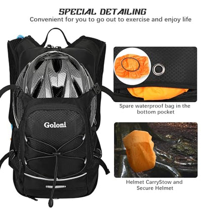 Hydration Backpack,Lightweight Hiking Backpack with 2L Water Bladder,Water Backpack for Biking, Running, Festival