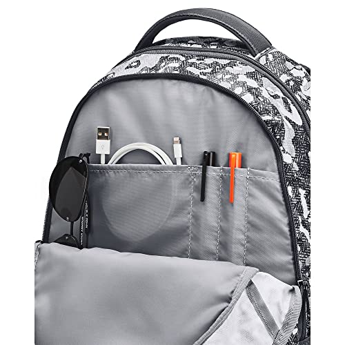 Under Armour Unisex Hustle 5.0 Backpack - color: (104) White / Pitch Gray / Metallic Light Copper