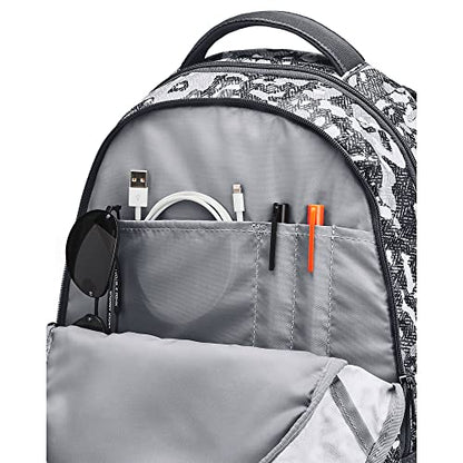 Under Armour Unisex Hustle 5.0 Backpack - color: (104) White / Pitch Gray / Metallic Light Copper