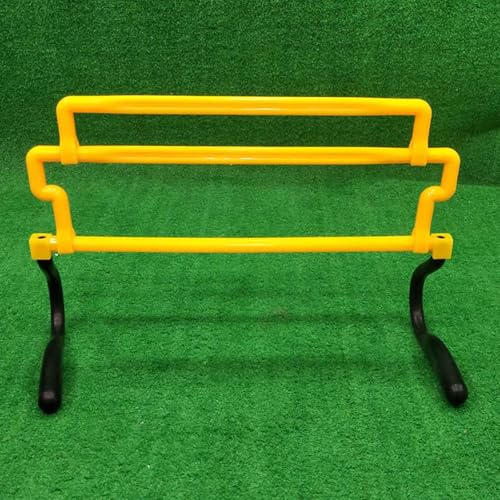 Speed Hurdles for Agility Training, Adjustable 4 Heights 15-36cm (6-14 inch) PP Football Hurdles for Speed, Soccer, Rugby, Yellow