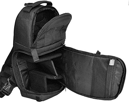 Ultimaxx Photo Camera Sling Backpack Bag for DSLR and Mirrorless Cameras (Canon, Nikon, Sony, Fujifilm, Olympus, Panasonic LUMIX, Pentax, Blackmagic Design, Leica, Kodak & More) - color: Medium