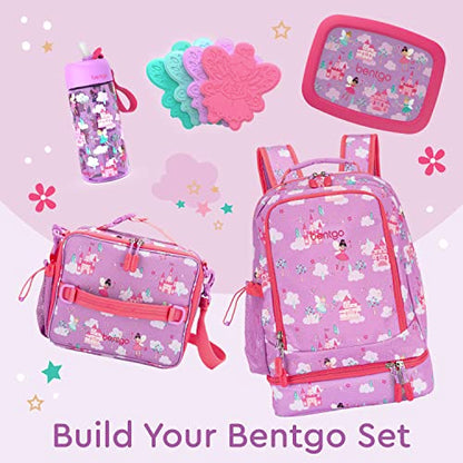 Bentgo Kids 2-in-1 Backpack & Insulated Lunch Bag - Durable 16” Backpack & Lunch Container in Unique Prints for School & Travel - Water Resistant, Padded & Large Compartments (Fairies) - color: Fairies
