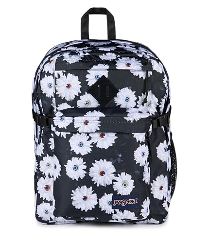 JanSport Main Campus Backpack - Travel or Work Backpack with 15-Inch Laptop Sleeve and Dual Water Bottle Pockets, Eyeball Blossom - color: Eyeball Blossom