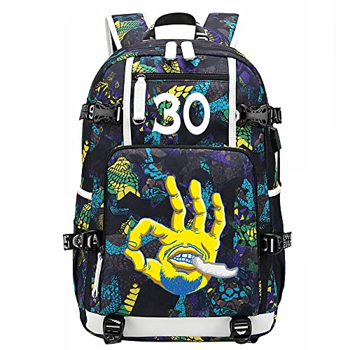 Basketball Player 30 Multifunction Backpack Travel Laptop Fans bag For Men Women - color: Blue - 2