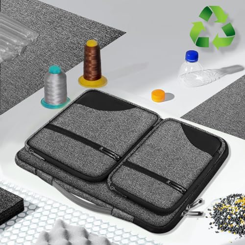 ZINZ 360 Protective Laptop Case 15" 15.6" 16" Sleeve, Water-Resistant Handbag with Straps Compatible with 16" MacBook Neo, MacBook Pro Air 16"/15", XPS 16" and Most 15" 15.6" 16" Notebooks,G01BK02 - color: G01bk02, size: 15"-16"