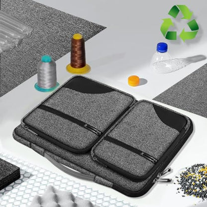 ZINZ 360 Protective Laptop Case 15" 15.6" 16" Sleeve, Water-Resistant Handbag with Straps Compatible with 16" MacBook Neo, MacBook Pro Air 16"/15", XPS 16" and Most 15" 15.6" 16" Notebooks,G01BK02 - color: G01bk02, size: 15"-16"