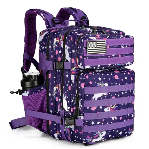 Lovelinks21 45L Tactical Assault Backpack 3 day assault pack with Molle Waterproof backpack Rucksack for Tactical Backpacks (Star Pony) - color: Star Pony