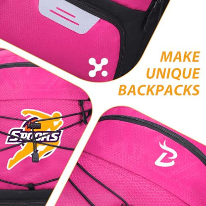 Goloni Soccer Backpack Bag with Separate Ball & Cleat Shoe Compartment,Sports Gym Backpack for Teen Girls Boys Men Women Kids - color: Pink