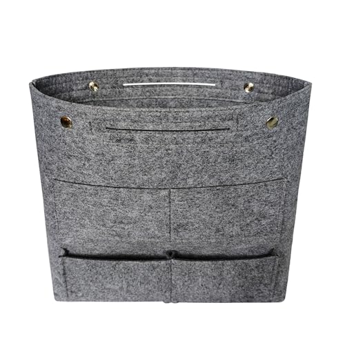 Vercord Extra Tall Felt Bag Organizer Vertical Height Design for Deep Tote and Backpack Bags Grey - color: Grey