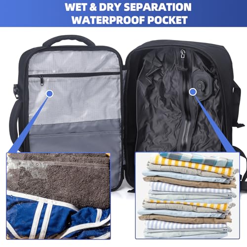 TPAID Vacuum Backpack 25L-40L with Built-in Pump, Fits 17" Laptop - size: 17 IN