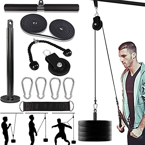 Taeku LAT Pulley System for Home Gym – Strength Training Fitness Equipment Cable Machine for Triceps, Biceps, Back & Shoulder Workouts - color: Nylon